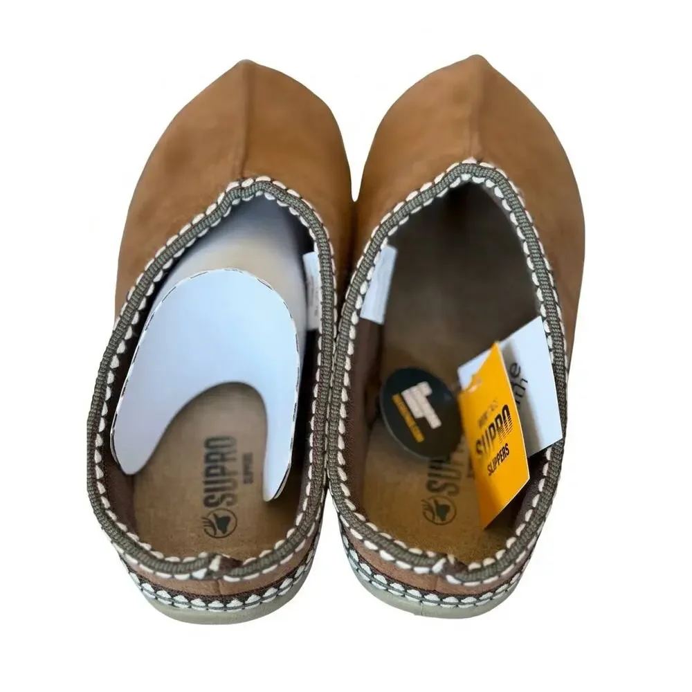 NEW! Deer Stags Wherever Men's Suede Clog Indoor Outdoor Slippers Chestnut US 7W